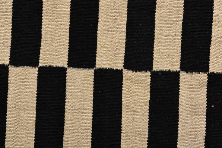 Detail image of 3' 4 x 4' 9 Hand Woven Kilim Modern Wool Rug