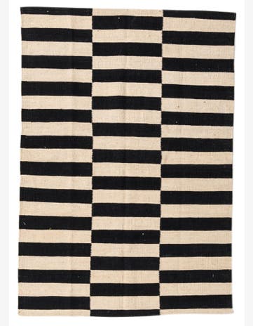 3' 4 x 4' 9 Hand Woven Kilim Modern Wool Rug