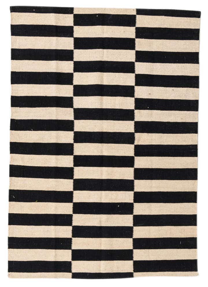 3' 4 x 4' 9 Hand Woven Kilim Modern Wool Rug