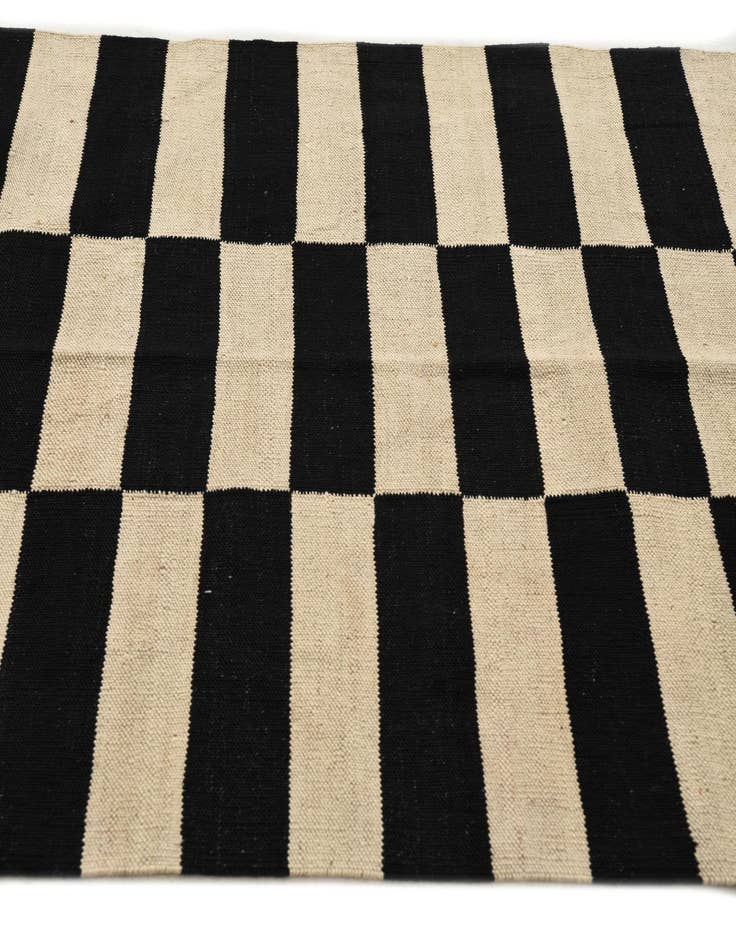 Detail image of 3' 5 x 4' 7  Hand Woven Kilim Modern Wool Rug