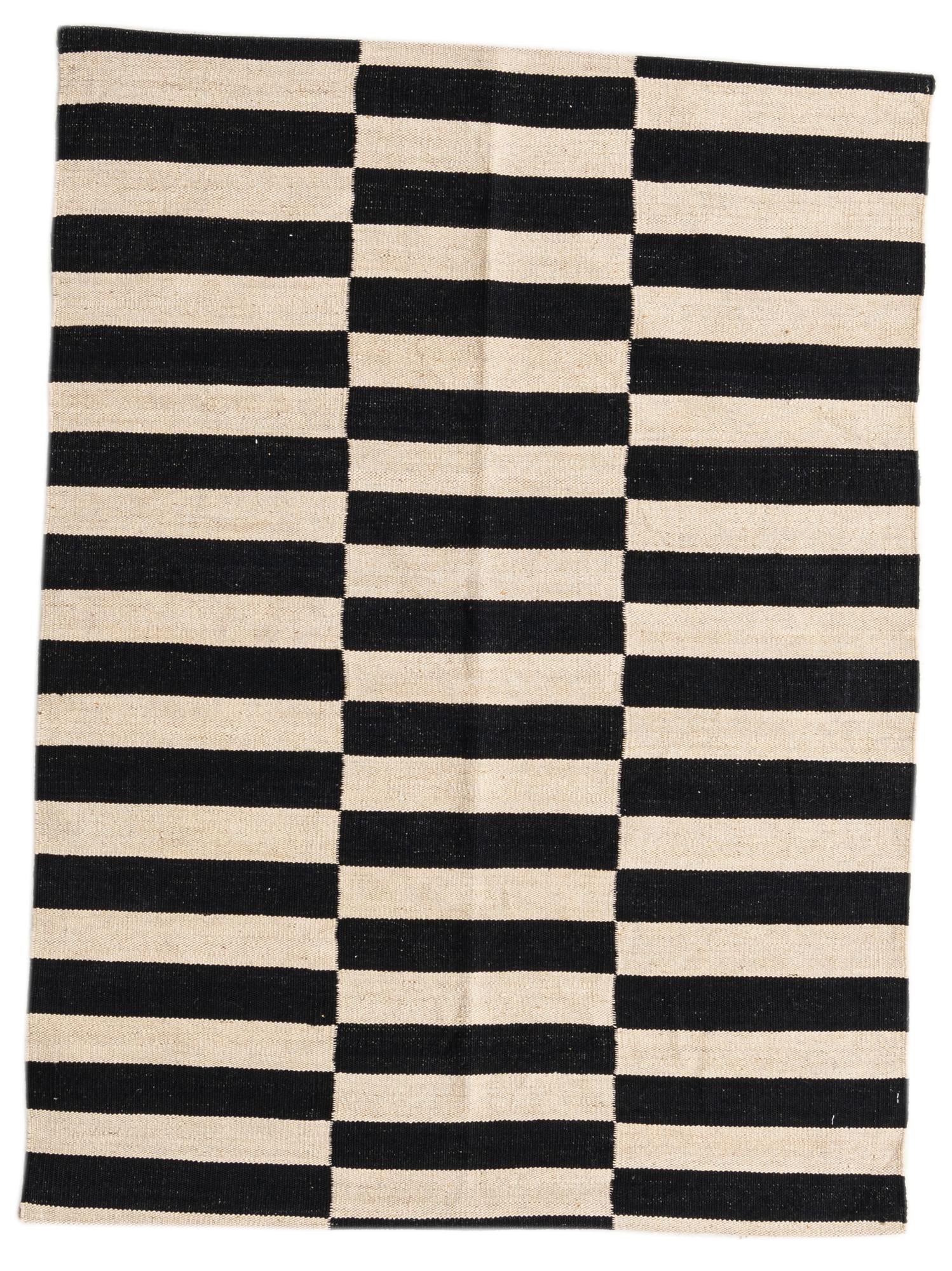3' 5 x 4' 7 Hand Woven Kilim Modern Wool Rug