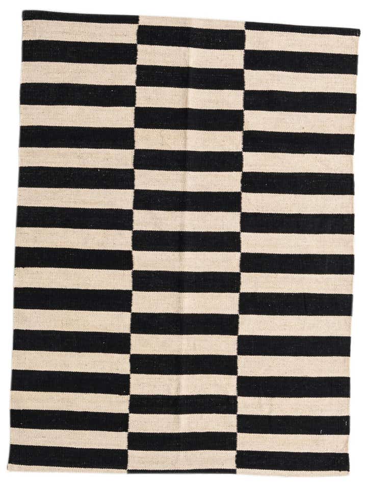 3' 5 x 4' 7 Hand Woven Kilim Modern Wool Rug