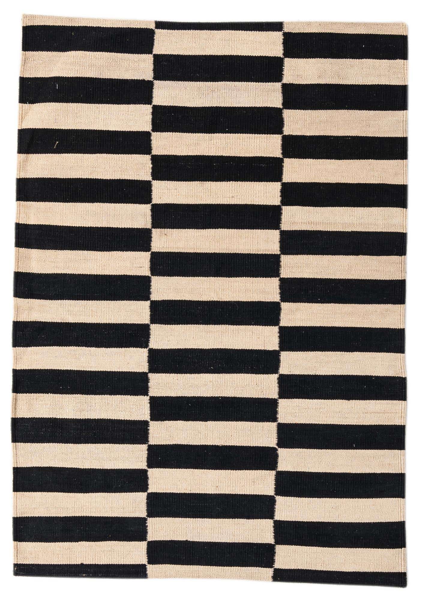 3' 3 x 4' 8 Hand Woven Kilim Modern Wool Rug
