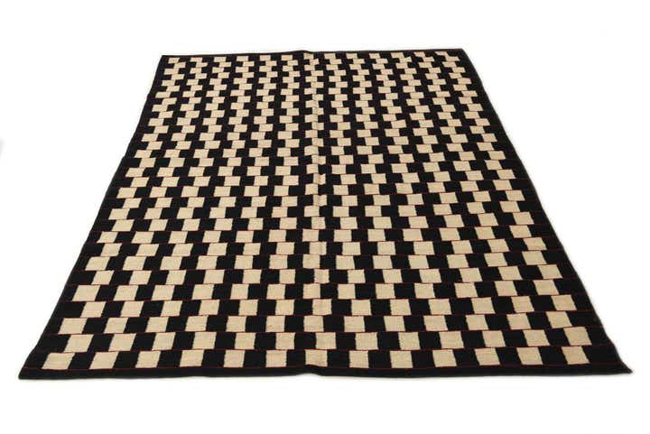 5' 9 x 7' 5 Hand Woven Kilim Modern Wool Rug