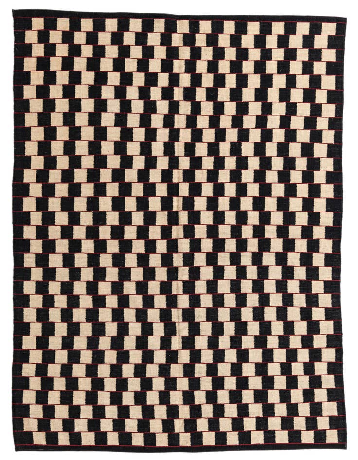 Detail image of 5' 9 x 7' 5 Hand Woven Kilim Modern Wool Rug