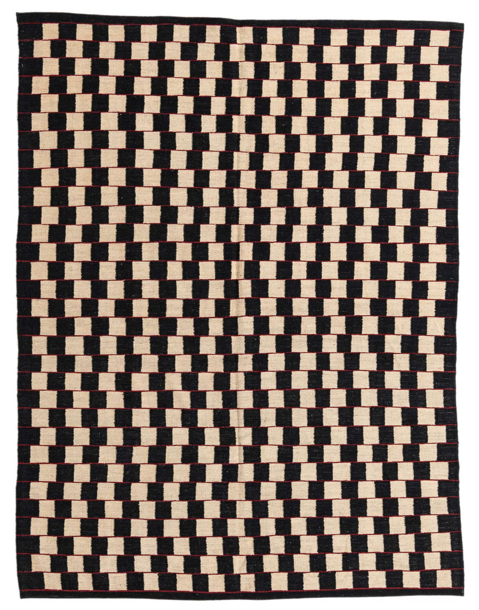 5' 9 x 7' 5 Hand Woven Kilim Modern Wool Rug