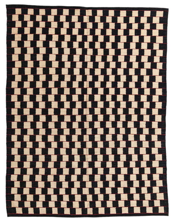5' 9 x 7' 5 Hand Woven Kilim Modern Wool Rug