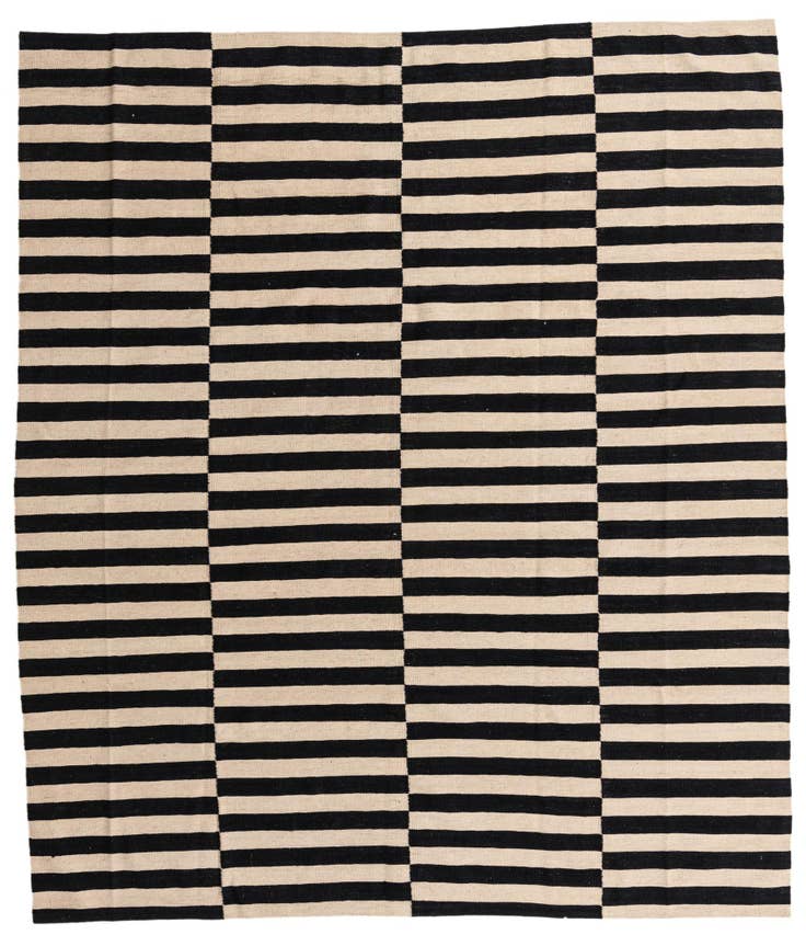 Detail image of 7' 6 x 9' 11 Hand Woven Kilim Modern Wool Rug