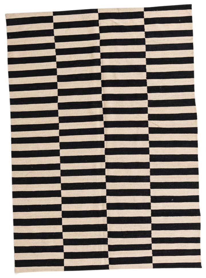 5' 7 x 7' 9 Hand Woven Kilim Modern Wool Rug