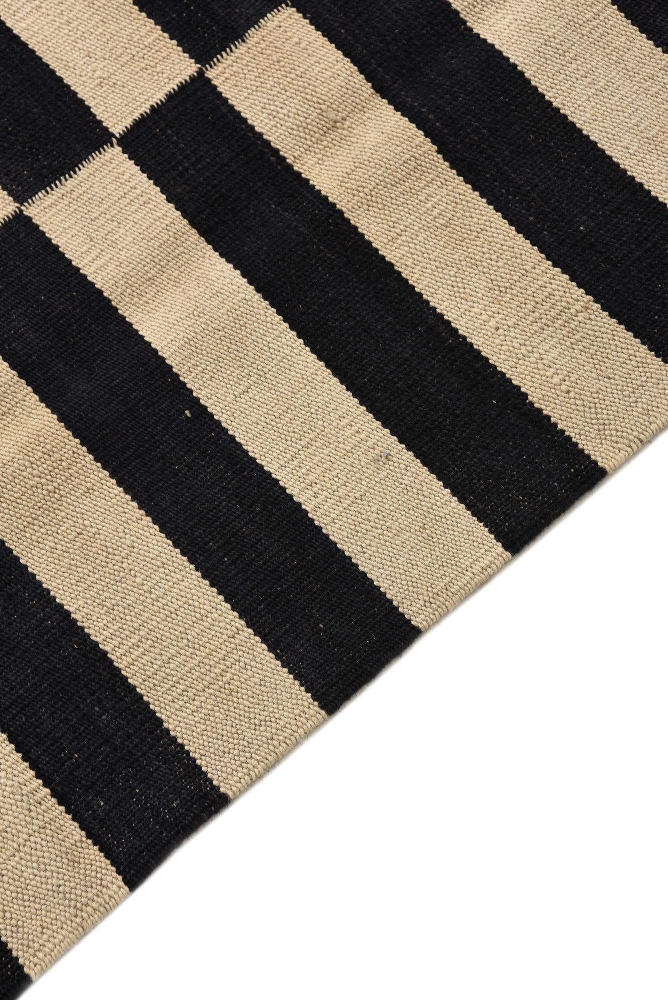 3' 3 x 4' 11 Hand Woven Kilim Modern Wool Rug
