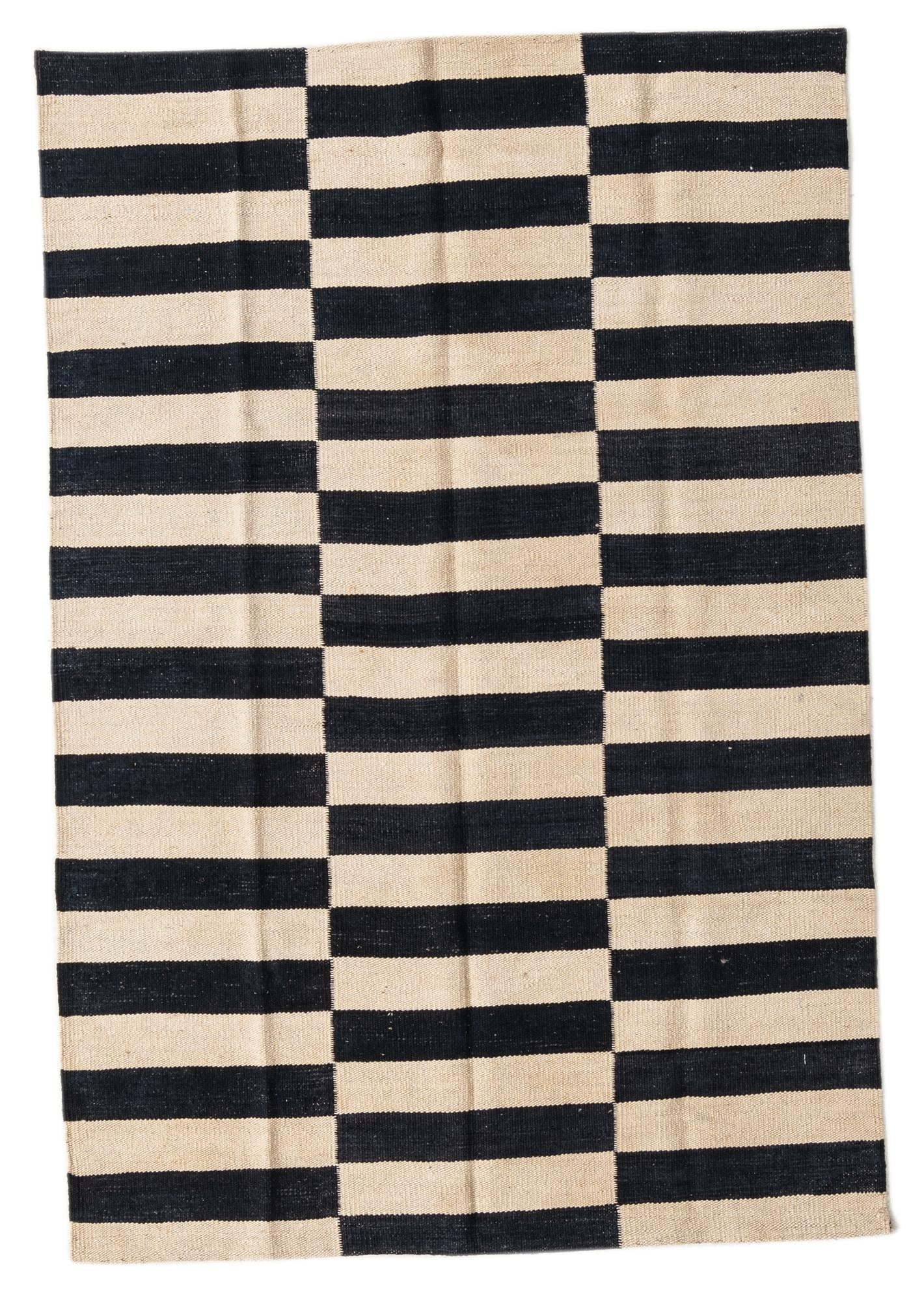 3' 3 x 4' 11 Hand Woven Kilim Modern Wool Rug