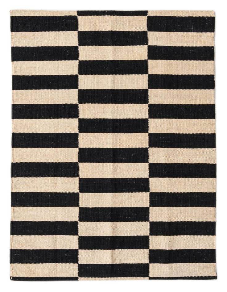 Detail image of 2' 7 x 4' 10 Hand Woven Kilim Modern Wool Rug