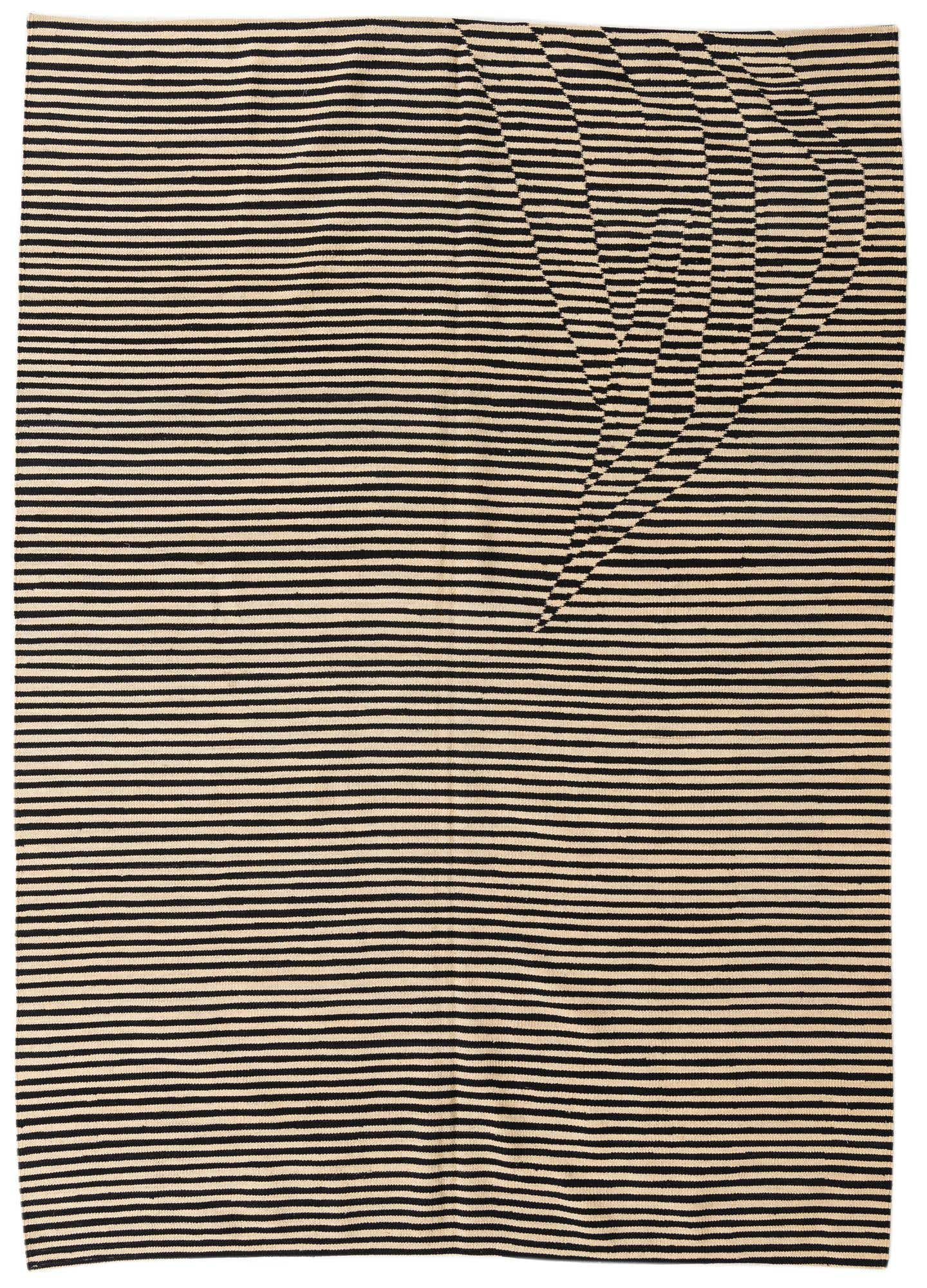 5' 7 x 7' 9 Hand Woven Kilim Modern Wool Rug