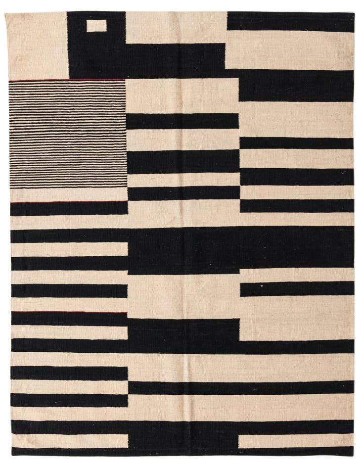 Detail image of 5' 9 x 7' 7 Hand Woven Kilim Modern Wool Rug