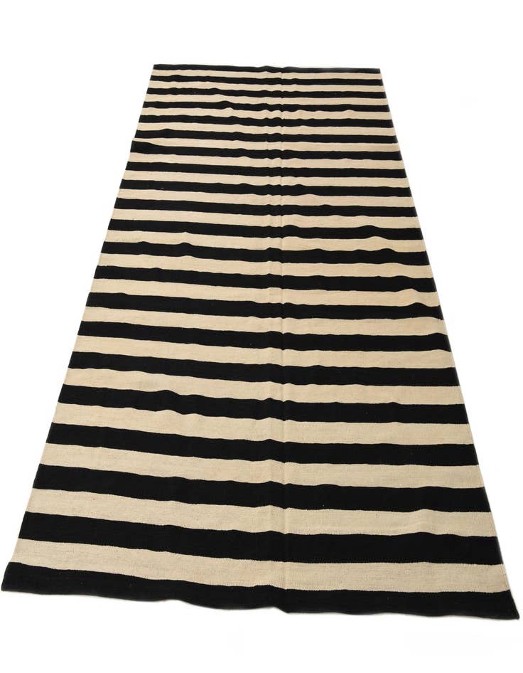 Detail image of 6' 8 x 9' 9  Hand Woven Kilim Modern Wool Rug