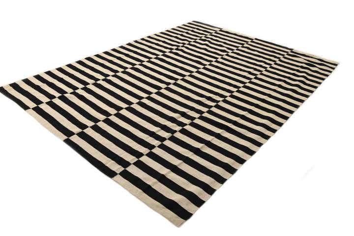 8' 2 x 11' 1 Hand Woven Kilim Modern Wool Rug