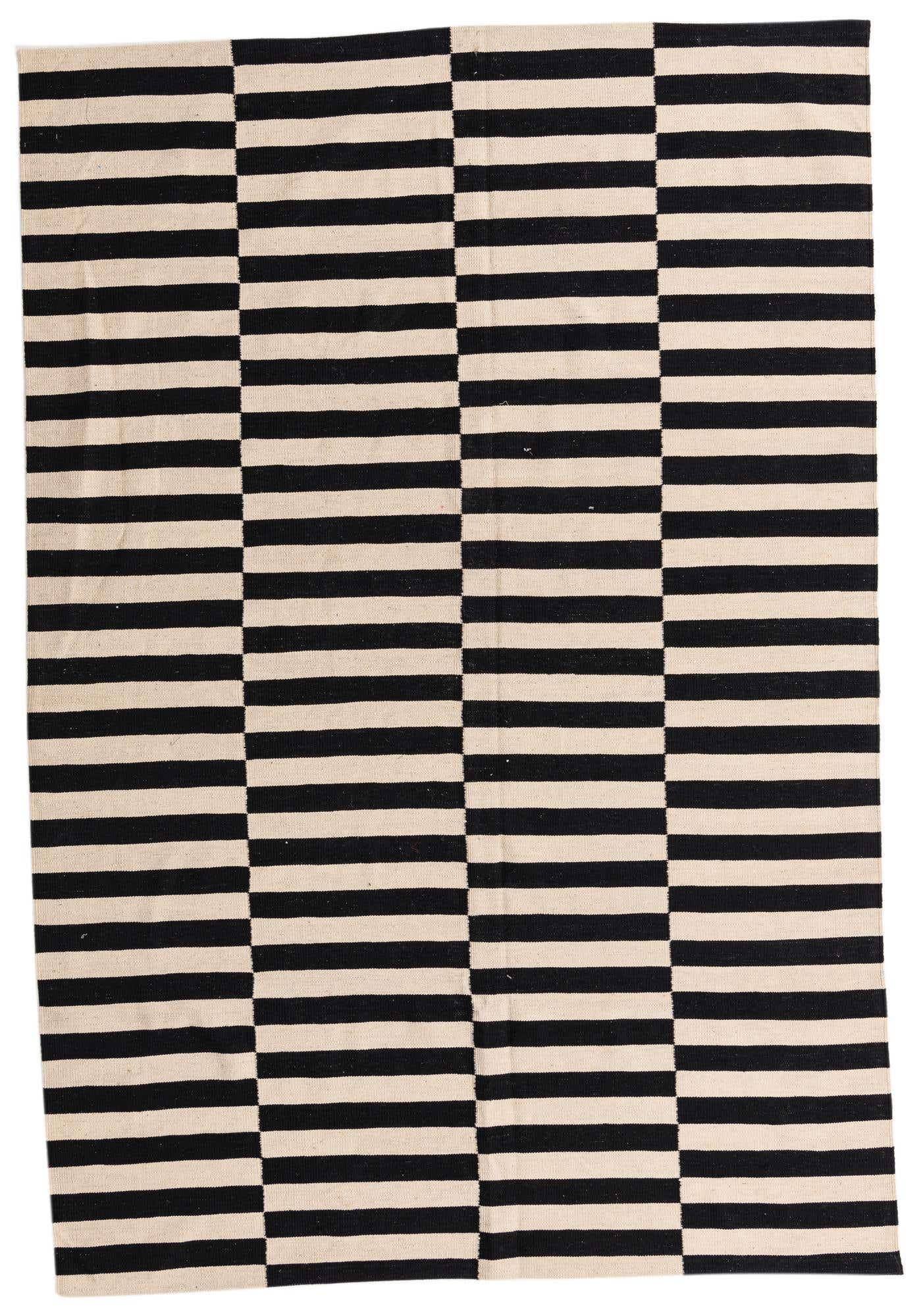 6' 7 x 9' 9 Hand Woven Kilim Modern Wool Rug