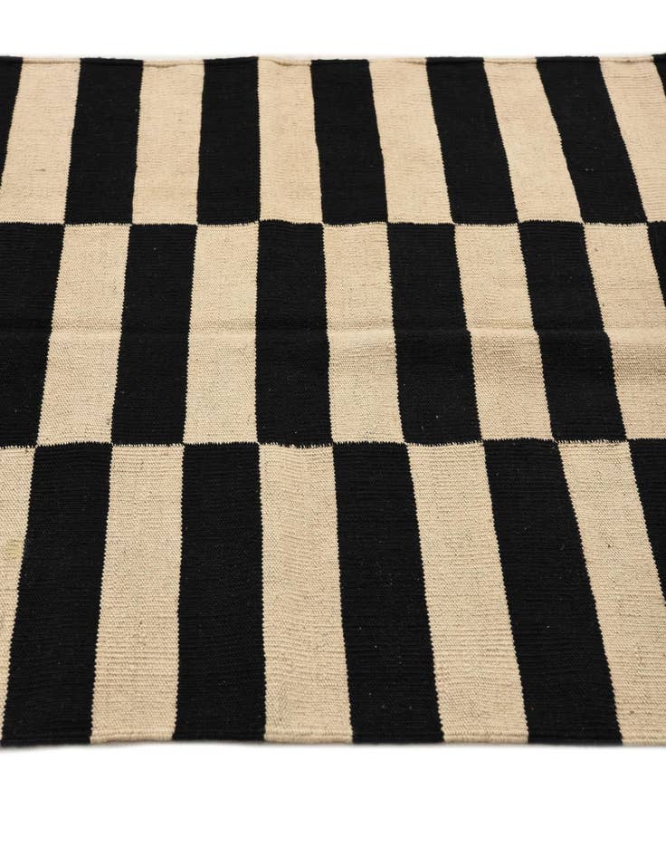 Detail image of 3' 4 x 4' 10  Hand Woven Kilim Modern Wool Rug