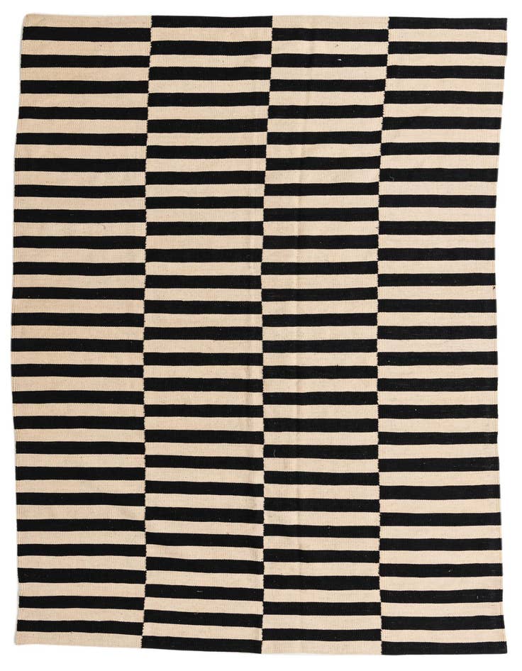 Detail image of 6' 3 x 9' 10 Hand Woven Kilim Modern Wool Rug