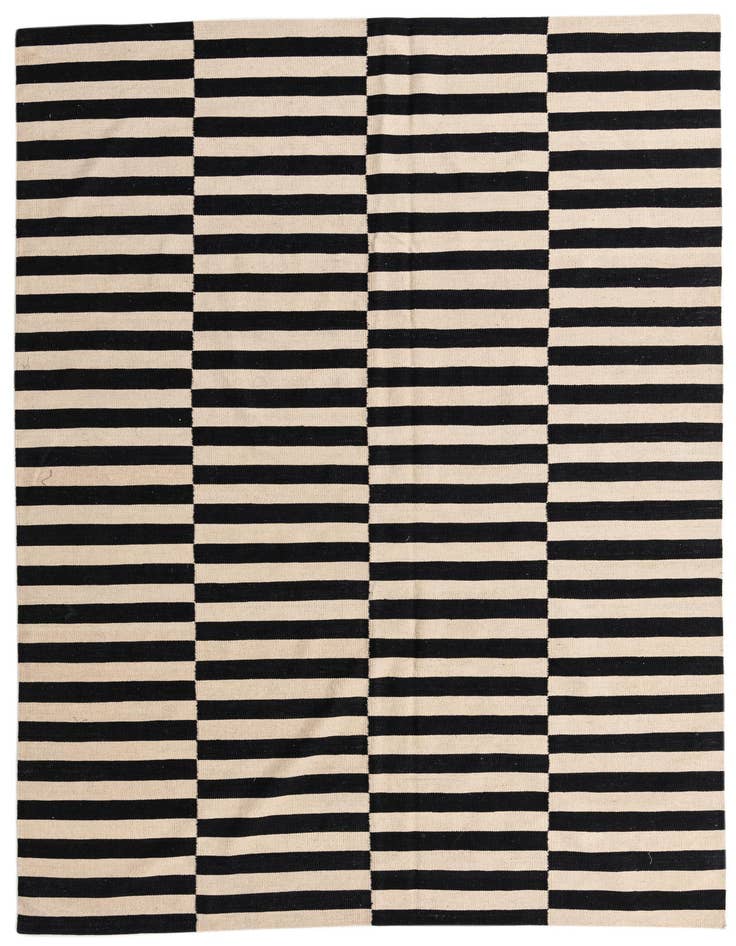 Detail image of 6' 7 x 9' 9 Hand Woven Kilim Modern Wool Rug
