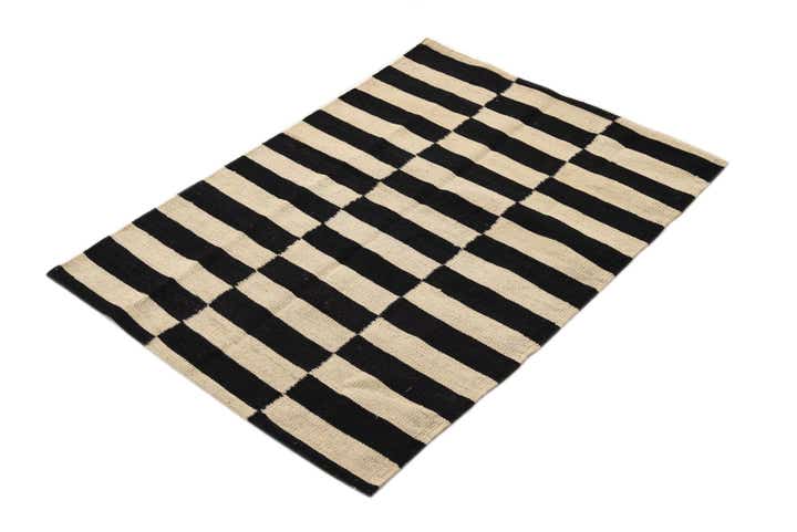 2' 8 x 3' 10 Hand Woven Kilim Modern Wool Rug
