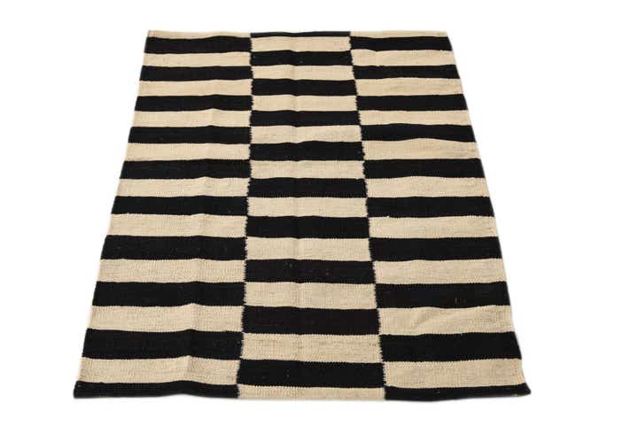 2' 8 x 3' 10 Hand Woven Kilim Modern Wool Rug