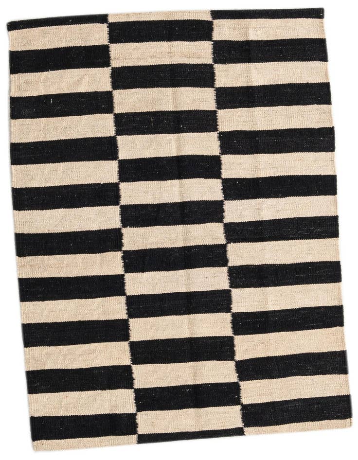 Detail image of 2' 8 x 3' 10 Hand Woven Kilim Modern Wool Rug
