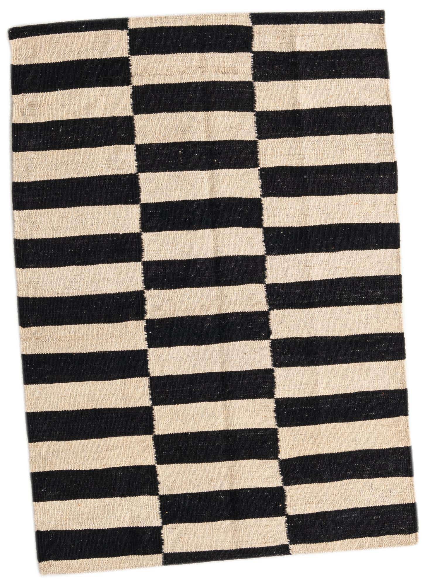 2' 8 x 3' 10 Hand Woven Kilim Modern Wool Rug