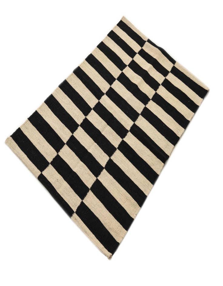 Detail image of 2' 8 x 3' 10  Hand Woven Kilim Modern Wool Rug