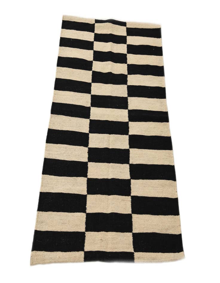 Detail image of 2' 8 x 3' 10  Hand Woven Kilim Modern Wool Rug