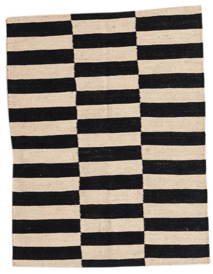 Detail image of 2' 8 x 3' 10 Hand Woven Kilim Modern Wool Rug