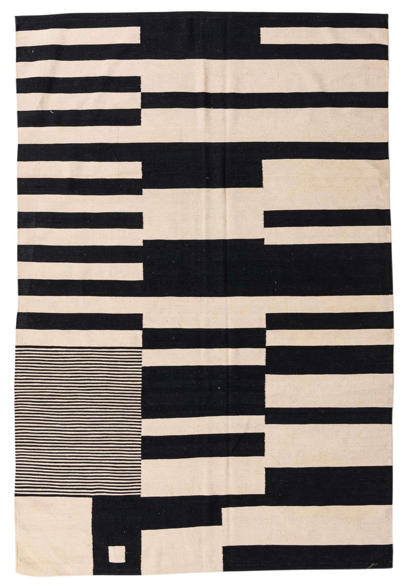 6' 6 x 9' 9 Hand Woven Kilim Modern Wool Rug