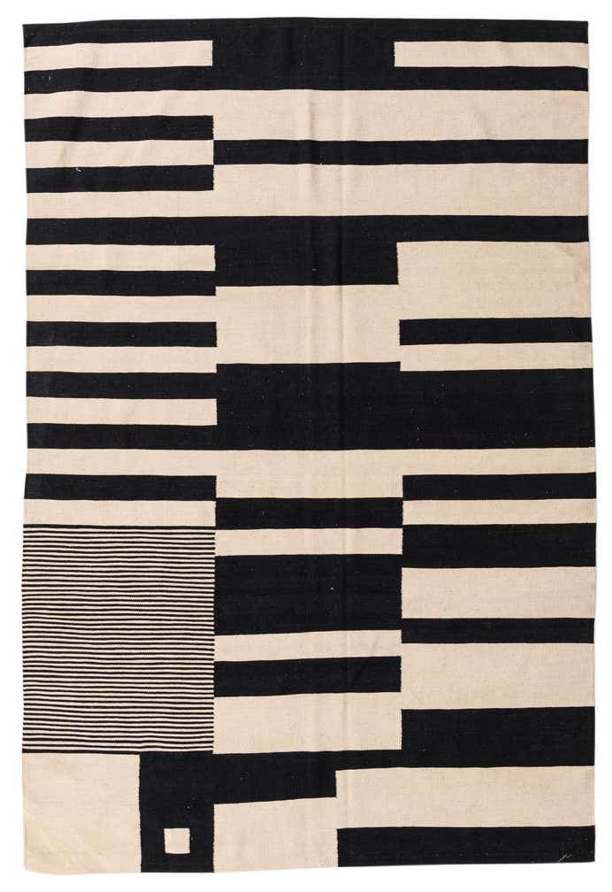 6' 6 x 9' 9 Hand Woven Kilim Modern Wool Rug