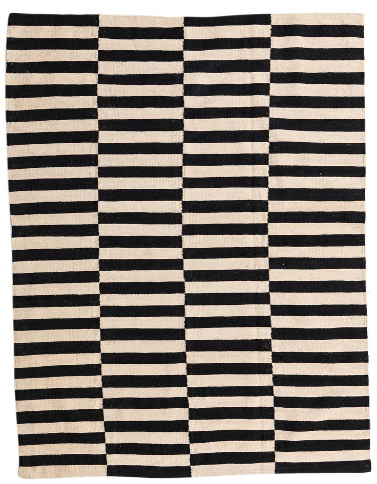 Detail image of 5' 5 x 7' 11 Hand Woven Kilim Modern Wool Rug