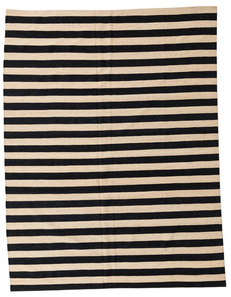 Detail image of 6' 7 x 9' 9 Hand Woven Kilim Modern Wool Rug