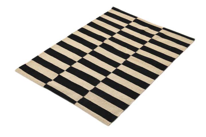 2' 8 x 3' 9 Hand Woven Kilim Modern Wool Rug