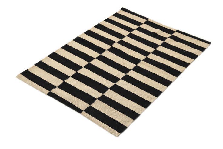 Detail image of 2' 8 x 3' 9 Hand Woven Kilim Modern Wool Rug