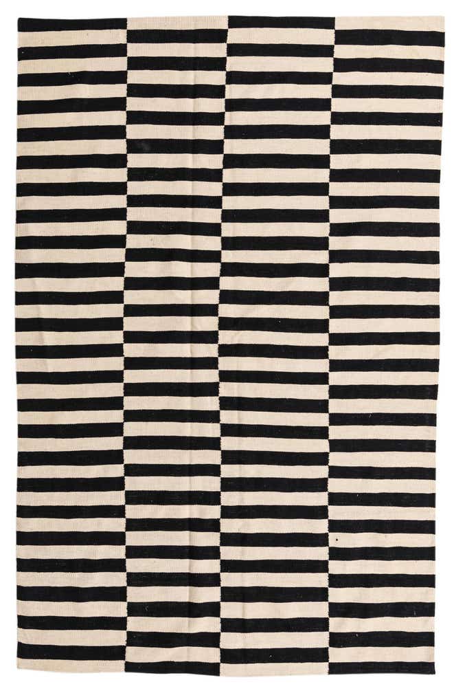 6' 4 x 9' 10 Hand Woven Kilim Modern Wool Rug