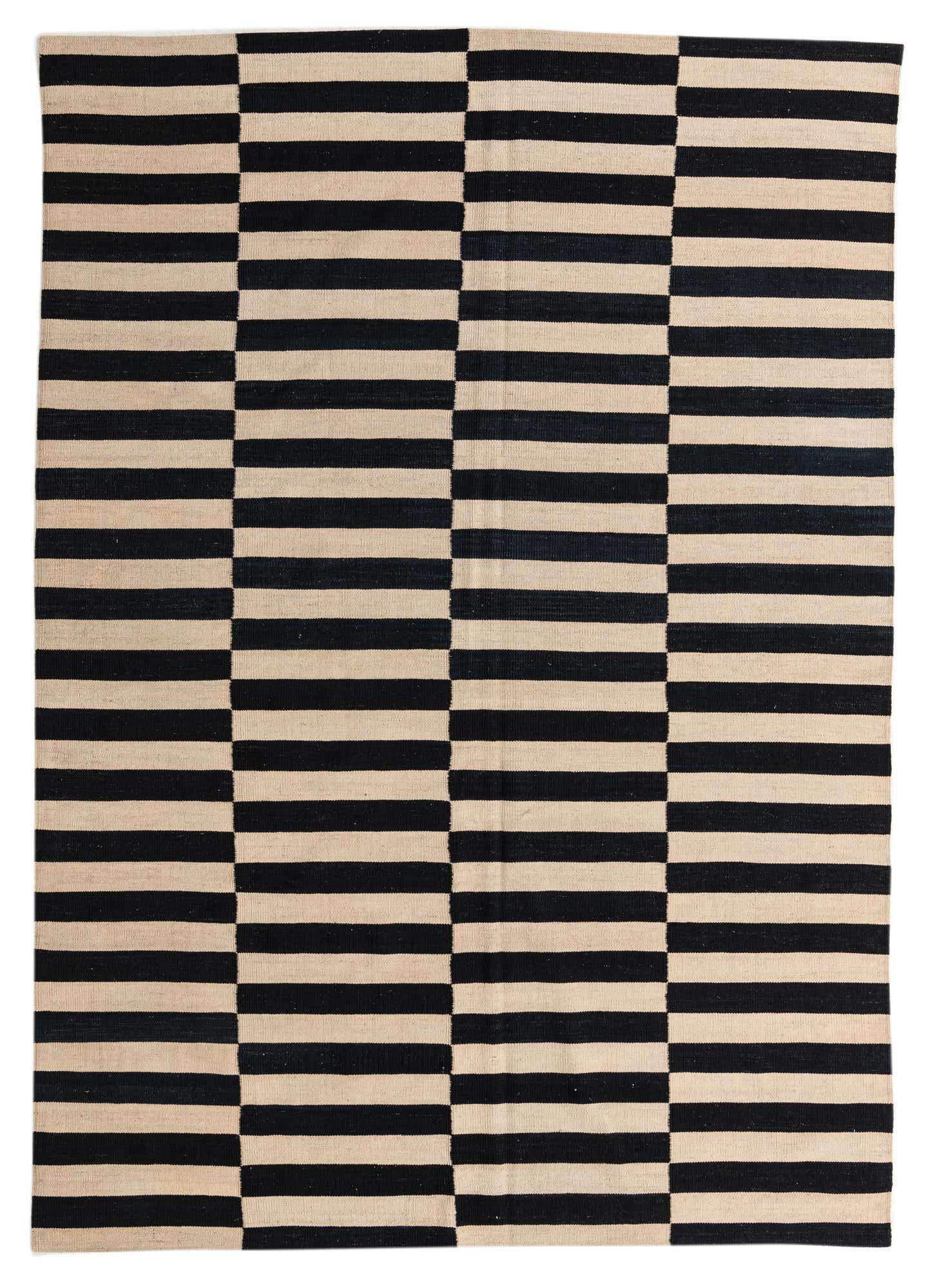 6' 10 x 9' 8 Hand Woven Kilim Modern Wool Rug