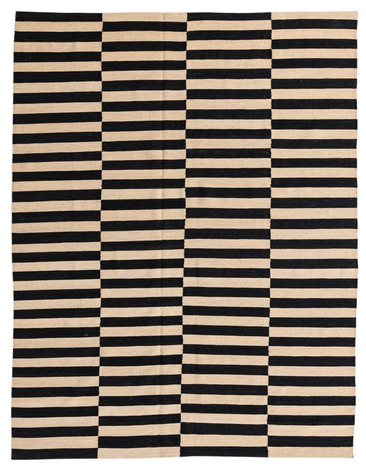 Detail image of 6' 6 x 9' 8 Hand Woven Kilim Modern Wool Rug