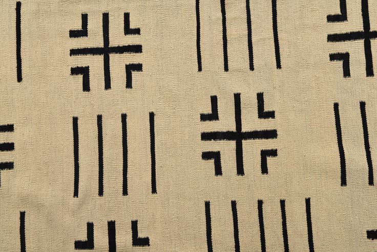 Detail image of 7' 11 x 9' 3 Hand Woven Kilim Modern Wool Rug