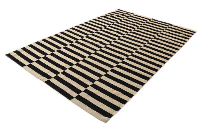6' 6 x 9' 10 Hand Woven Kilim Modern Wool Rug