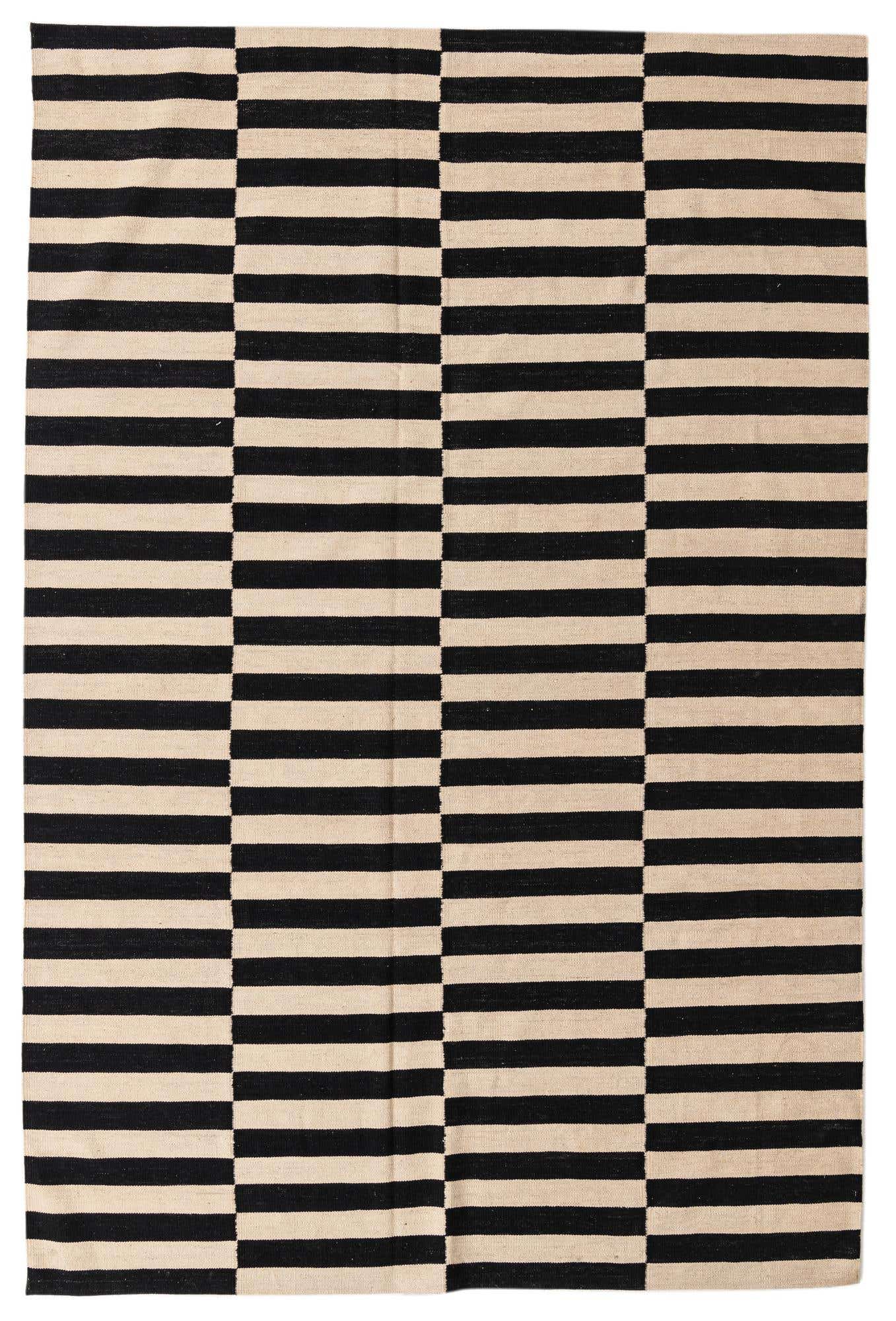 6' 6 x 9' 10 Hand Woven Kilim Modern Wool Rug