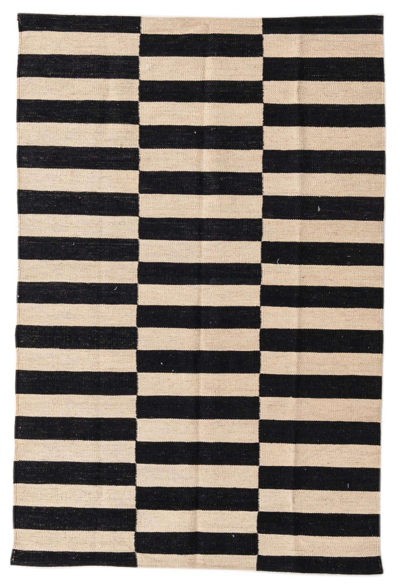 3' 4 x 5' Hand Woven Kilim Modern Wool Rug