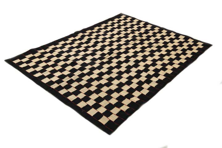 4' 9 x 6' 2 Hand Woven Kilim Modern Wool Rug