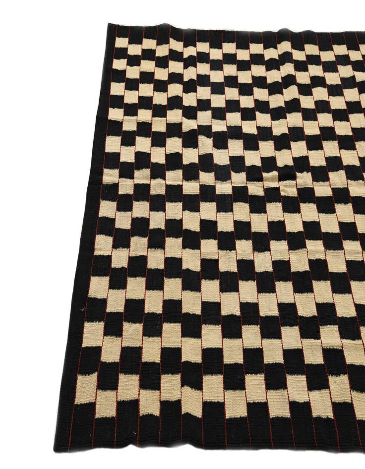 Detail image of 4' 9 x 6' 2  Hand Woven Kilim Modern Wool Rug