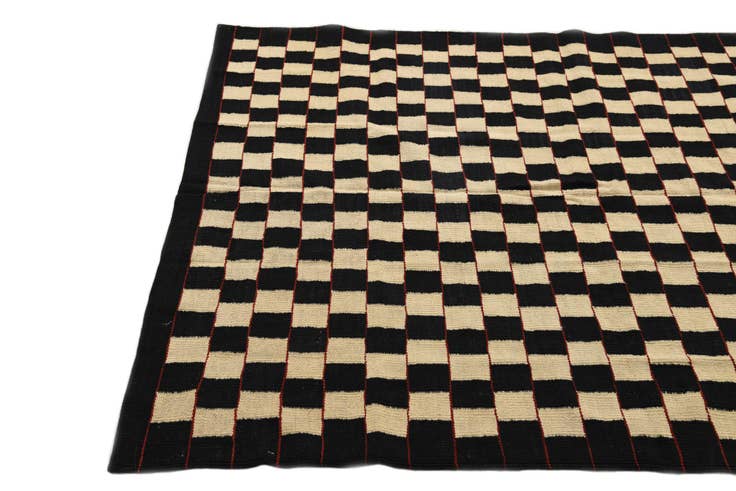 Detail image of 4' 9 x 6' 2 Hand Woven Kilim Modern Wool Rug