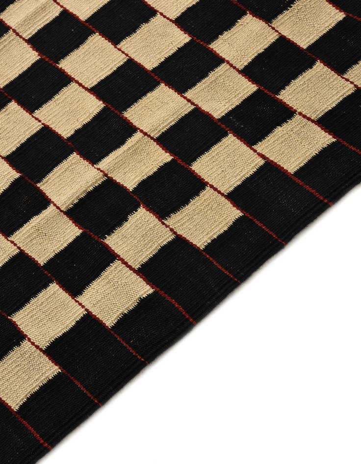 Detail image of 4' 9 x 6' 2  Hand Woven Kilim Modern Wool Rug