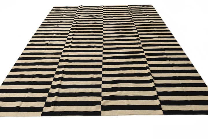 8' 3 x 10' 9 Hand Woven Kilim Modern Wool Rug