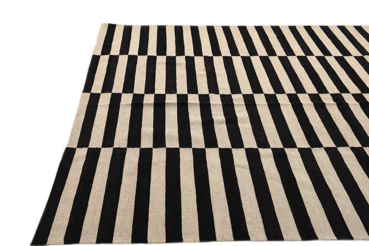 6' 8 x 9' 9 Hand Woven Kilim Modern Wool Rug